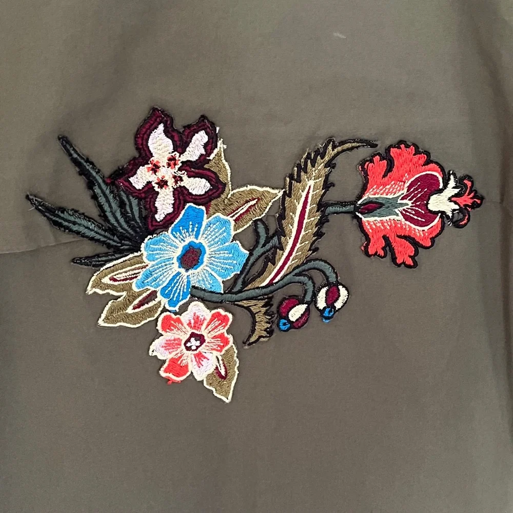 Sandro Paris Olive Green Women's Military Utility Jacket.  Size 2 - Picture 6 of 13